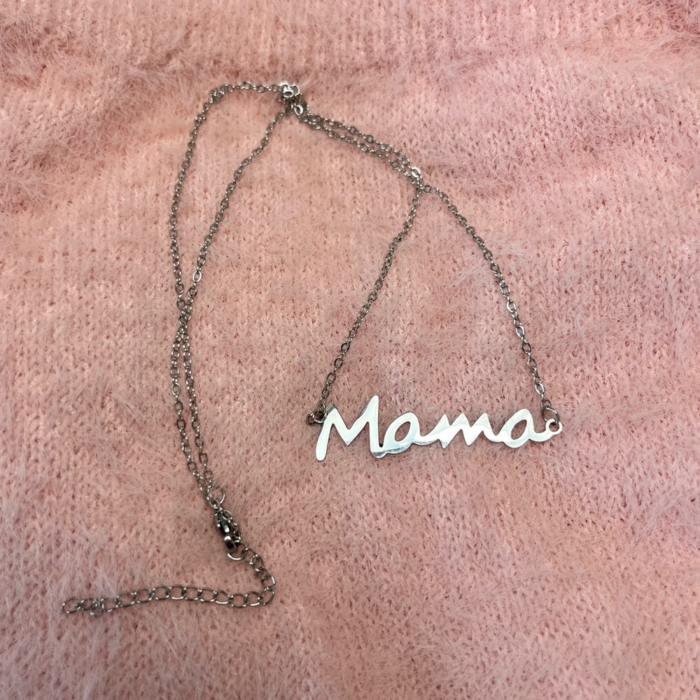 “Mama” Silver Plated Necklace